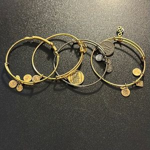 Stack of 4 Alex and ani bracelets
